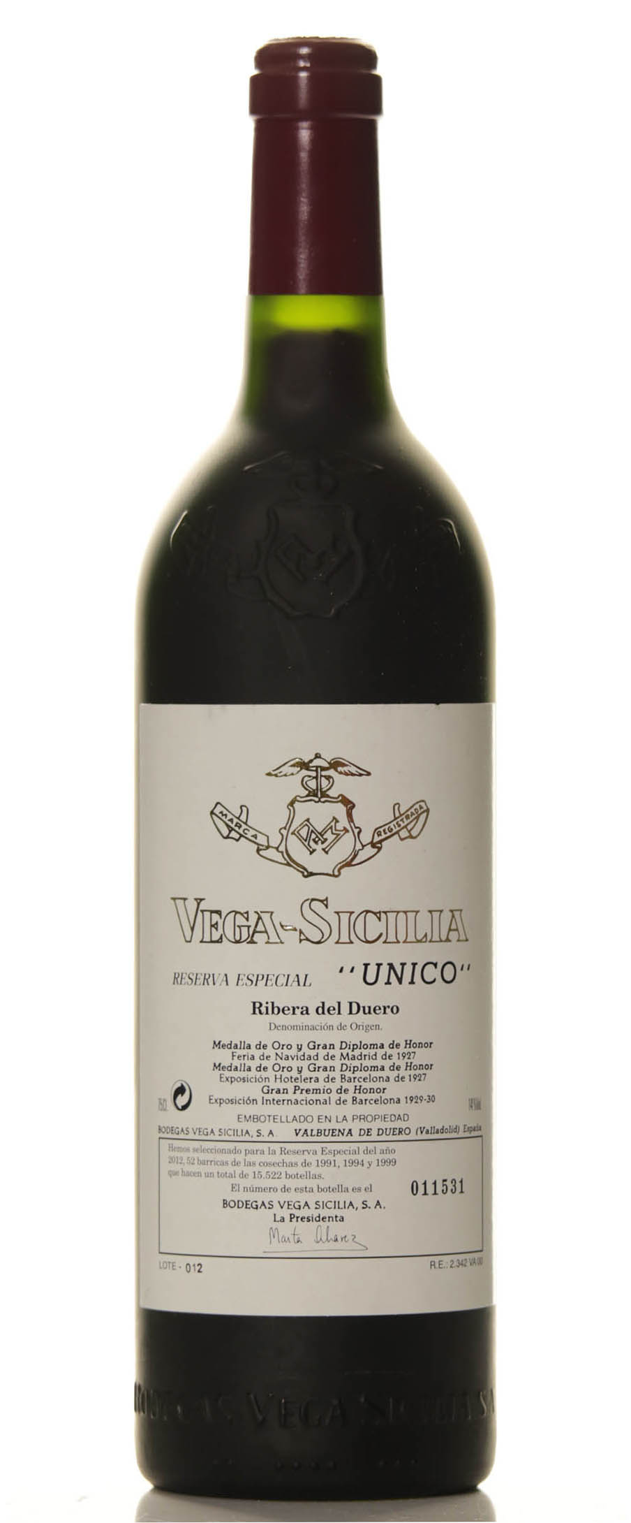 Vega Sicilia Especial 91-94-99 release 2012